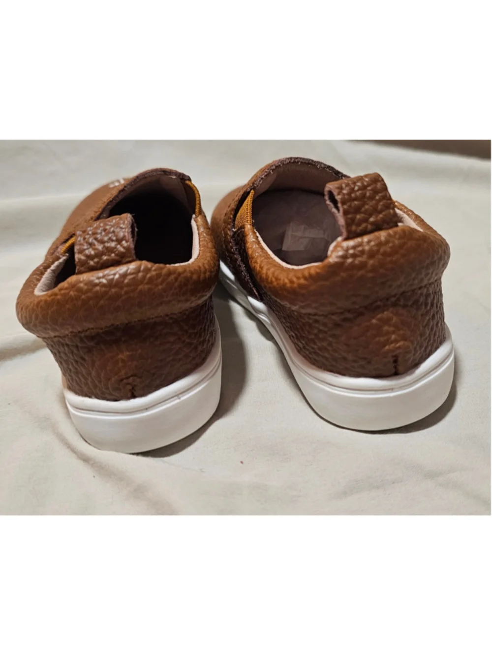 A Bear Co Baby Football Slip-On Shoes Brown White Size Toddler 6